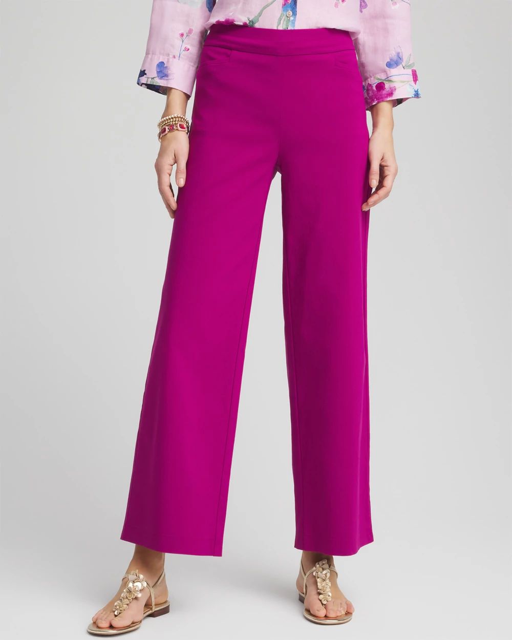 Petite Brigitte Wide Leg Cropped Pants | Chico's